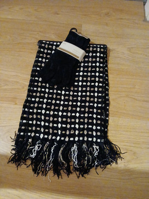 Gloves Black Cashmere Scarf M&s M&S Women's Glove Scarf Set