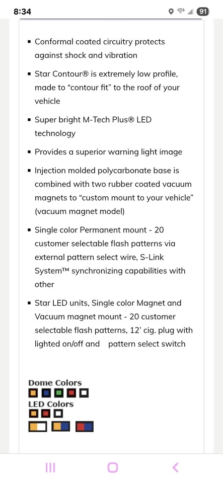 Luces de advertencia de mini barra 9100led Star Technology Foto 2 de 4
