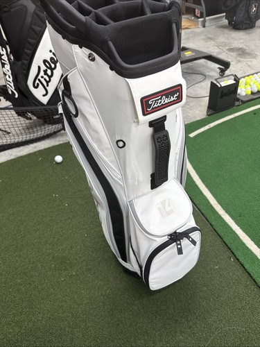 MINT Titleist Golf 2025 Cart 14 Lightweight Bag - White Black Gray - Picture 5 of 7