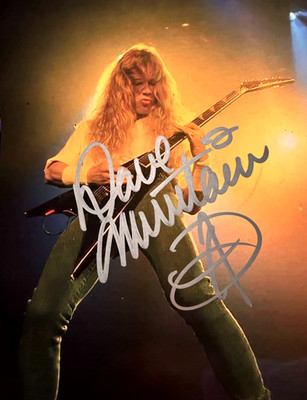 Dave Mustaine (MEGADETH) Signed Autograph 8x10'' Original + COA