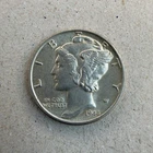 1944-D MERCURY 10C Dime AU+ Almost Uncirculated Great Color FREE SHIPPING
