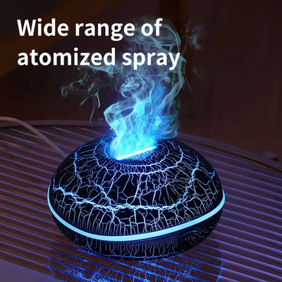 Flame Effect Essential Oil Diffuser Humidifier 7 Color LED Aroma Mist Maker