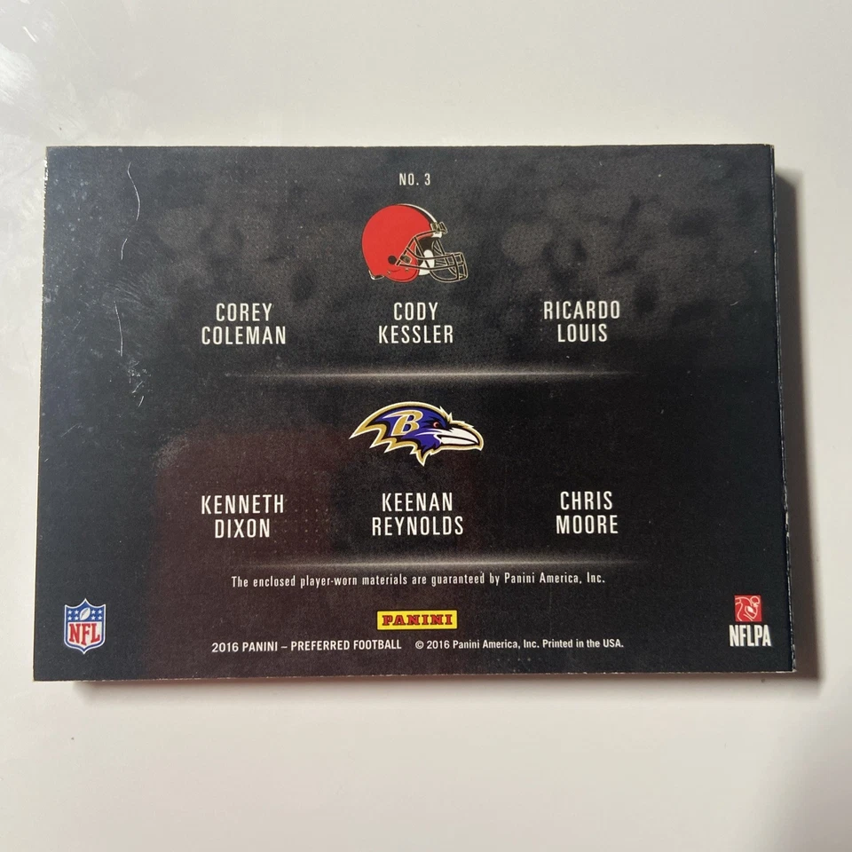 2016 Panini Preferred Football Rookies Booklet /25 (3-Color Patches) 6-Players - Image 2 of 4