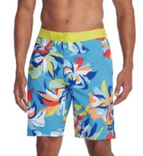 Mens Size Small Speedo 4 Way Comfort Stretch Swim Trunks Hydro Square Leg UPF 50
