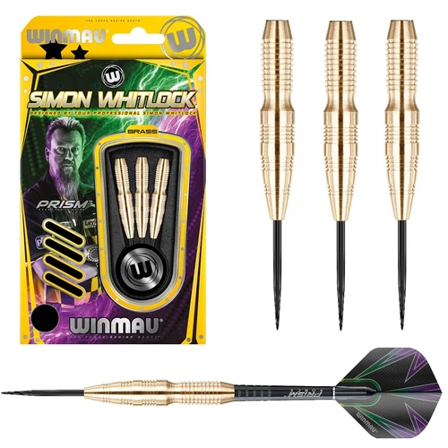 22 GRAM WINMAU SIMON WHITLOCK  BRASS  STEEL TIP DARTS