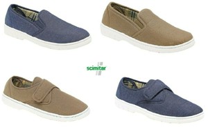 mens canvas shoes with velcro fastening