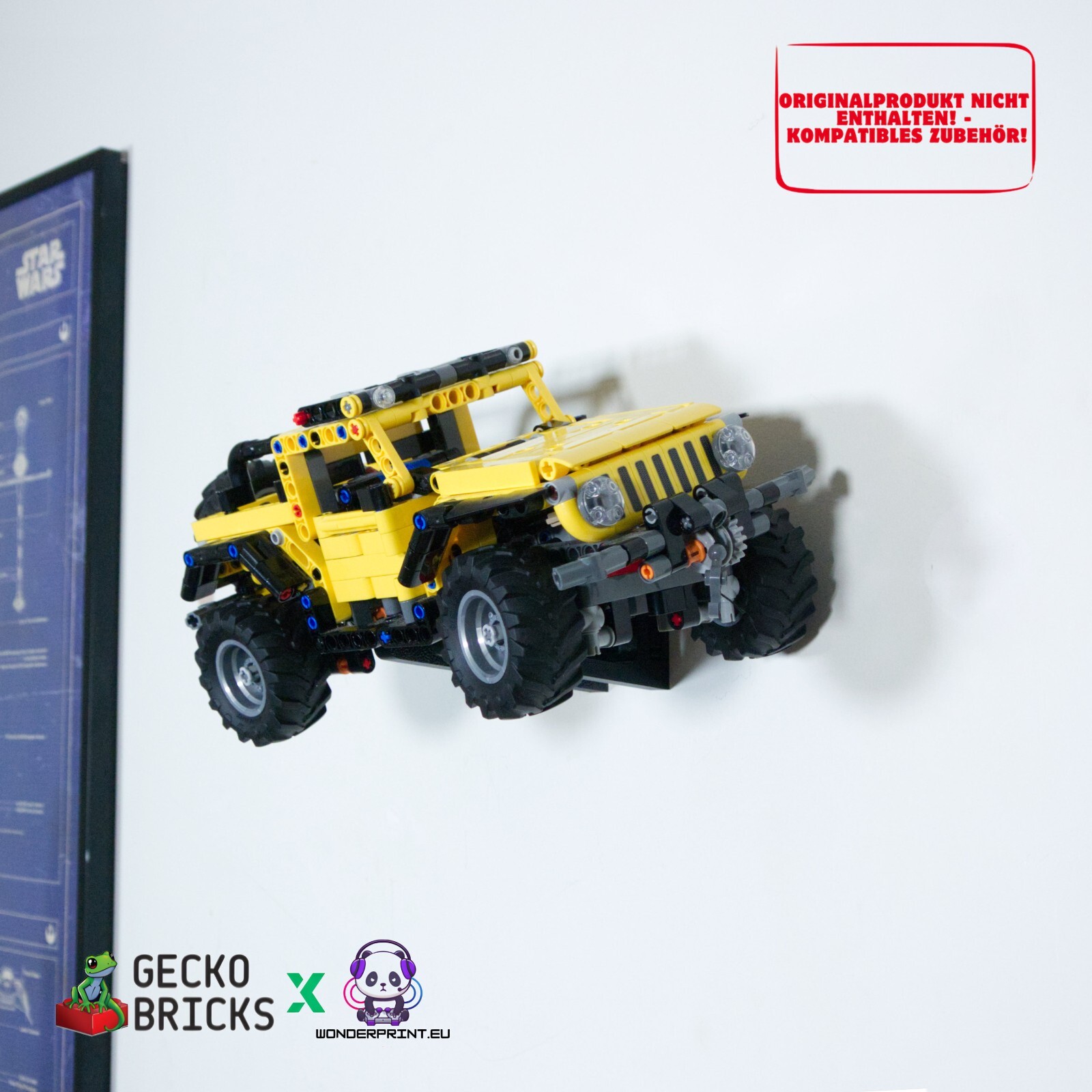 Wandhalterung Halter Halterung passend für LEGO® Technic Jeep Wrangler 42122