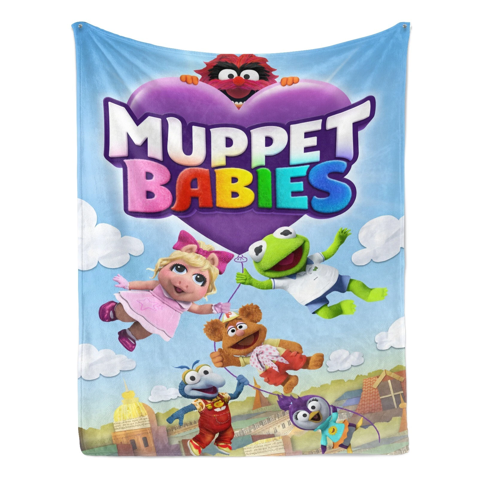 Muppet Babies Fleece Blanket for Bed Couch Sofa, Cozy Lightweight Throw Gift