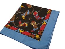 VTG Hav-A-Hank Western Cowboy Boot Bandana Handkerchief 50/50 USA RN 15187