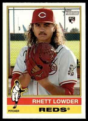 2025 Topps Heritage #181 Rhett Lowder Rookie Cincinnati Reds RC