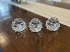 Vintage Tiffany & Co. Crystal Pinecone Faceted Taper Candle Holders