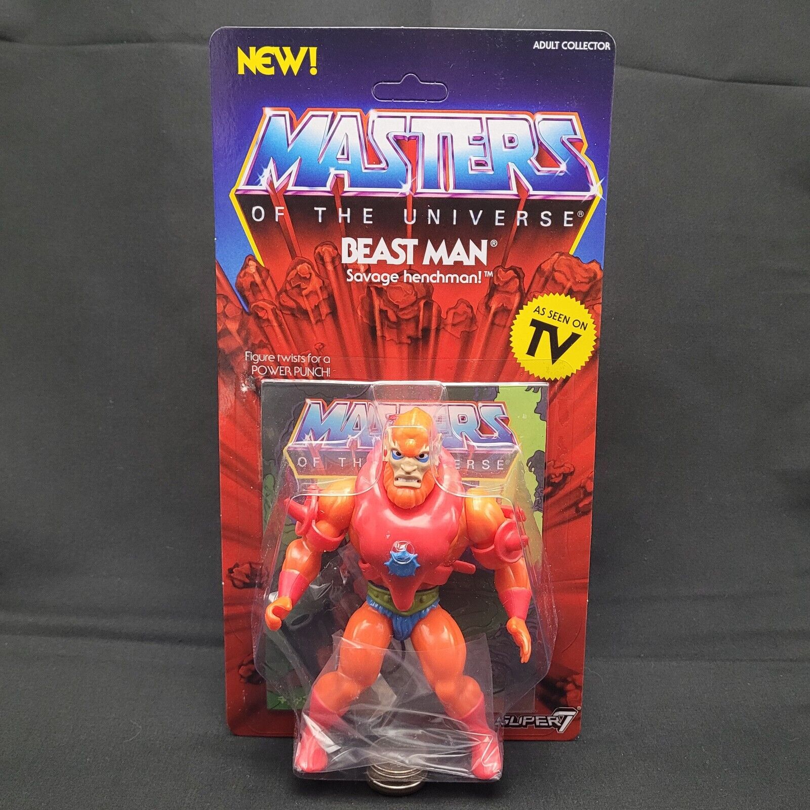 Super7 MOTU Masters of the Universe Beast Man Action Figure UNPUNCHED