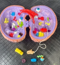 VINTAGE MAGIC SCHOOL BUS BODY SAFARI BRAIN STATION Micro PLAYSET Figures Parts