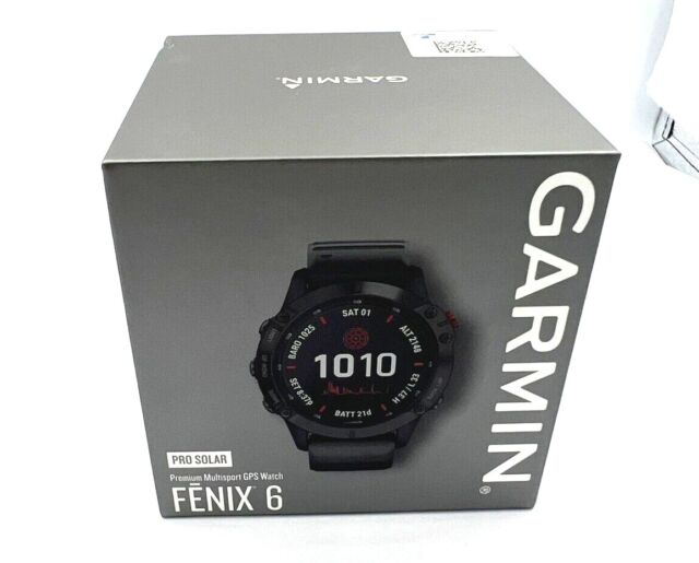 Garmin fenix 6 Pro Solar Multisport GPS Watch - Slate Gray with Black Band