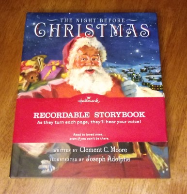 Hallmark The Night Before Christmas Recordable Story Book Your Voice 2009 NEW OS