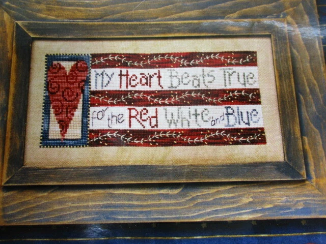 Patriotic America Themed Cross Stitch Patterns Americana Folio & My Heart Beats  - Image 3 of 4