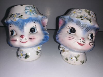 アンティーク雑貨 LEFTON Miss Priss salt&pepper Lefton miss priss kitty Salt Pepper Antique No Stoppers very old
