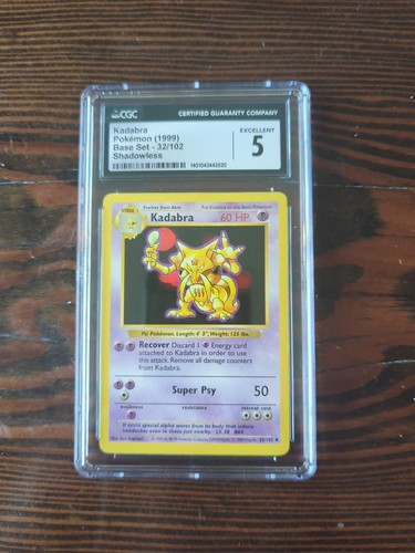 Kadabra (Shadowless) graded CGC 5 for sale on eBay