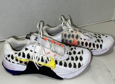 WOMEN S SIZE 8 - NIKE Metcon 7 Polka White Black Print,Yellow Strike, 2022
