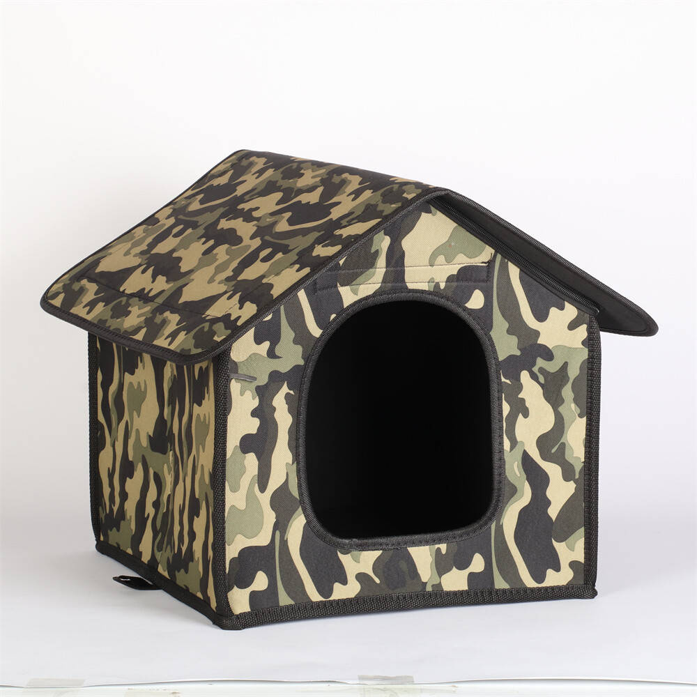 Pet Dog House Waterproof Canvas Dog Kennel Hound House Portable Travel