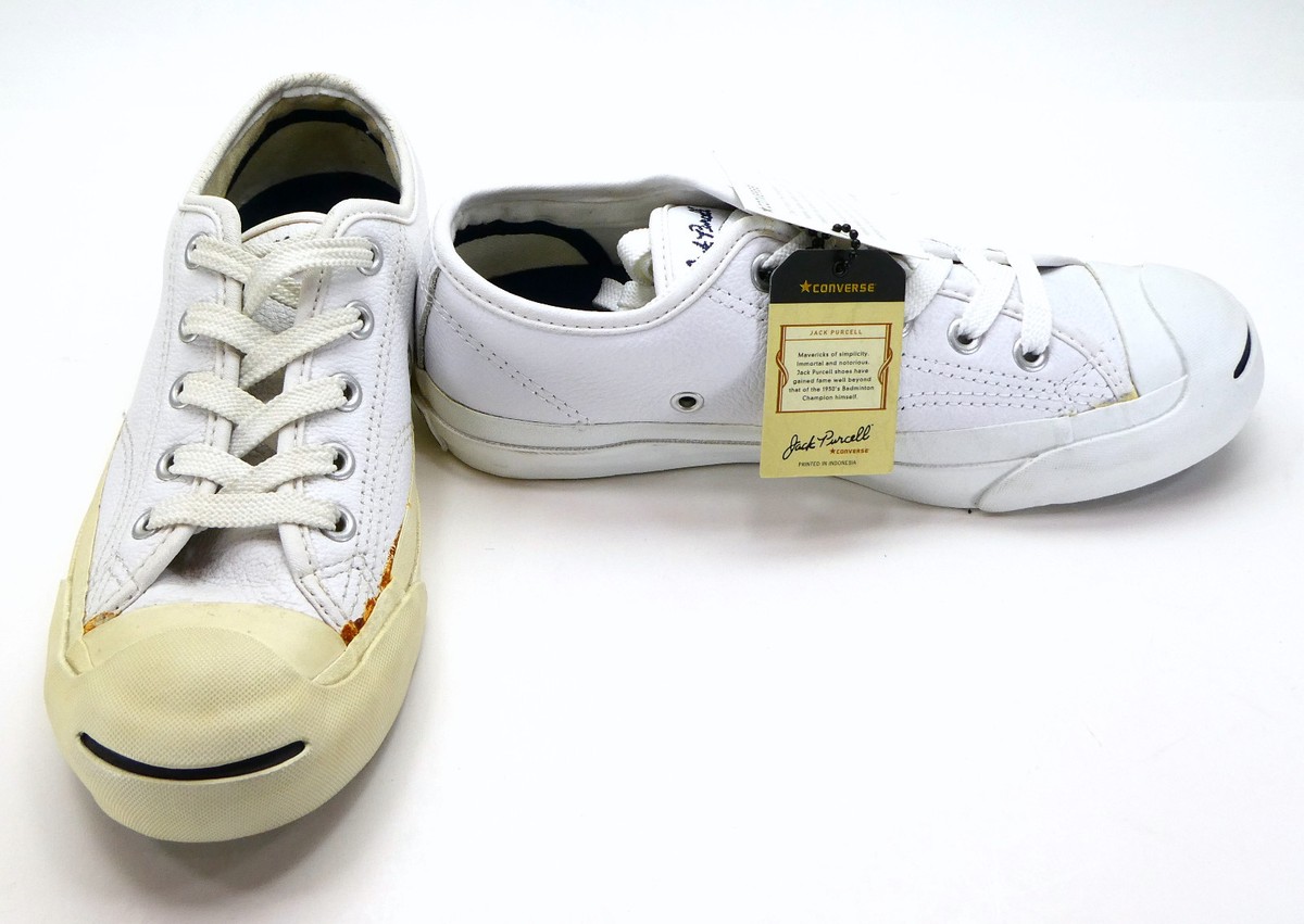 Converse Shoes Jack Purcell Core Leather Lo White Sneakers Womens