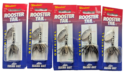 Yakima Bait Wordens Original Rooster Tail Spinner Leurre avec Lame Peinte, Orange Fluorescent, 1/8oz