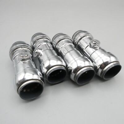 X4 SharkBite 22 mm Isolator Service Ventile Push Fit Chrom 4 Stück Länge 8 cm