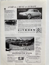 1957 Citroen DS19 and Panhard Print Ad Car Is A Must In Europe