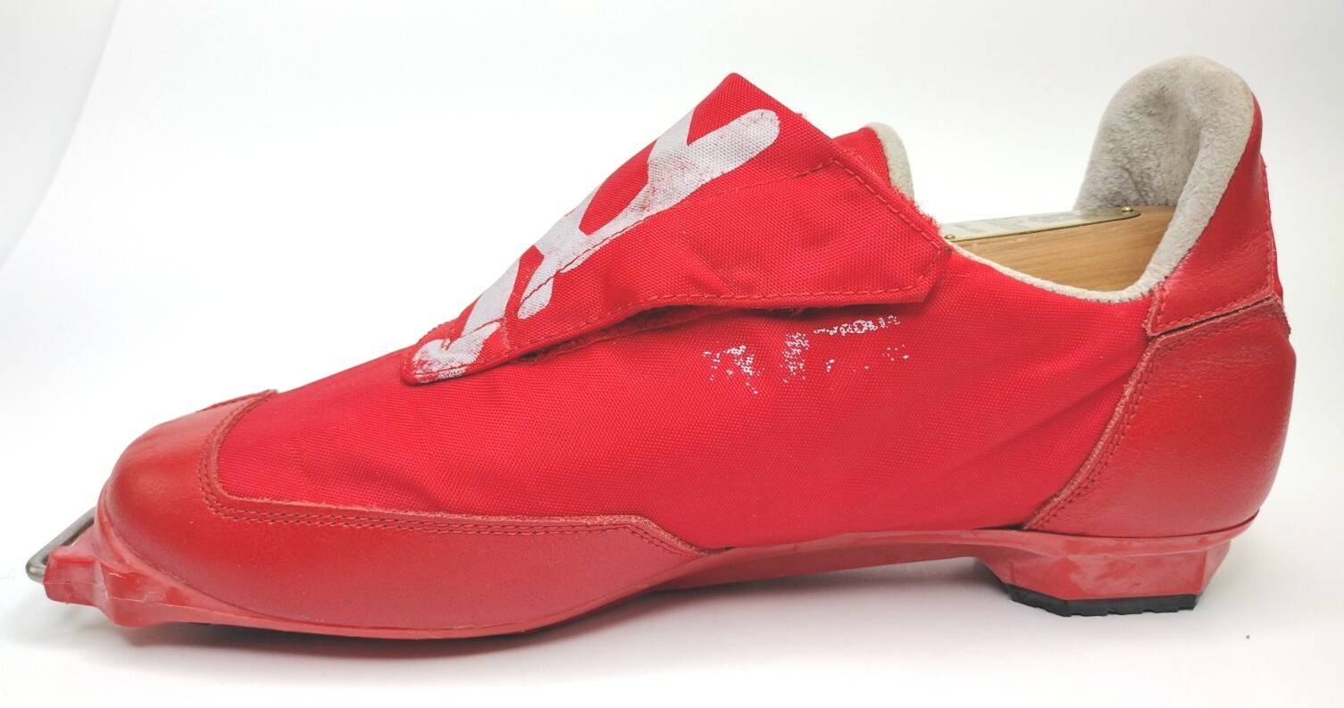 Scarpe da sci vintage Tyrolia TXC da uomo taglia 8 stivali da sci di fondo Salomon SNS rossi bianchi