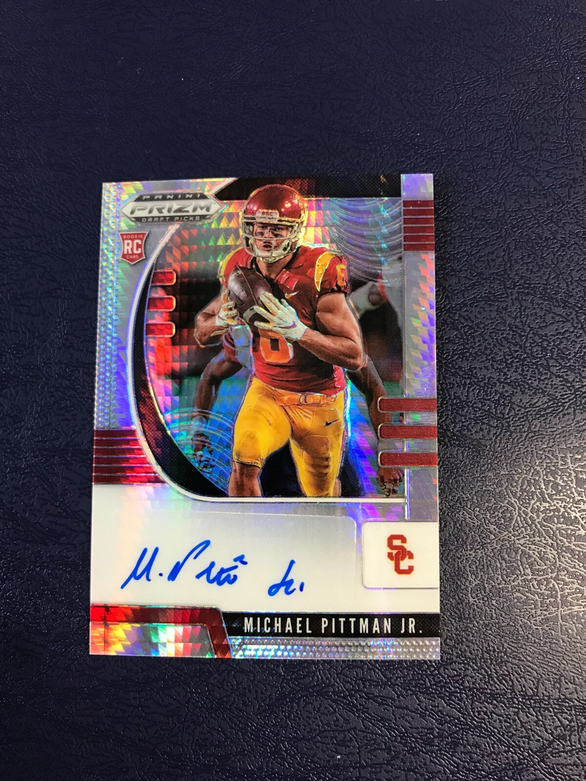 2020 Panini Prizm Draft Picks Michael Pittman Jr. Hyper Prizm AUTO 04/75 Colts