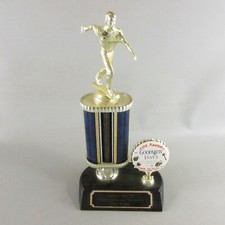 HORSESHOE TROPHY AWARD 11.5" TALL  Plastic Base  Blue