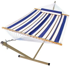 Hammock 11 ft. Polyester Fabric and 12 ft. Steel Stand ...