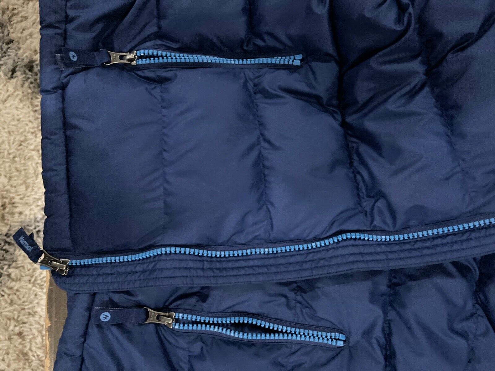 Blue marmot jacket childrens size medium preowned - image 4