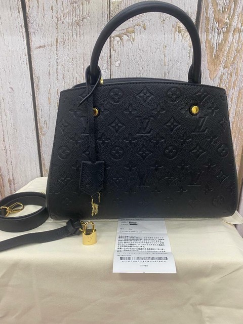Louis Vuitton Montaigne Empreinte Shoulder Bag MM Black Leather for sale  online | eBay