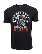 SONS OF ANARCHY FEAR THE REAPER MENS BLACK T SHIRT
