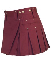 New Great Scottish Women Kilt Maroon Kilt For Women