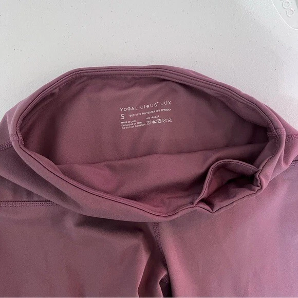 yogalicious lux high waist dusty rose activewear yoga leggings
