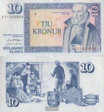 Banknoten Island 1981 Pick-Nr: 48a Signatur 38 bankfrisch 10 Kronur