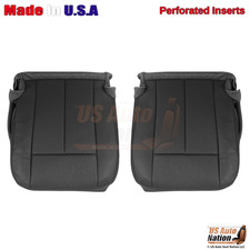 2015-2017 For Ford Expedition Leatherette Perf Front Bottom Seat Covers Ebony