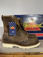 THOROGOOD 804-4378 8" Moc Toe Steel Toe Work Boots EH Size 14 D MADE IN USA