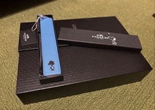 NWT COACH Peanuts Blue Leather Lucy Bookmark ...
