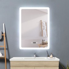 OCEAN Specchio da bagno|3 colori|antiappannamento|dimmerabile|Memoria|orologio