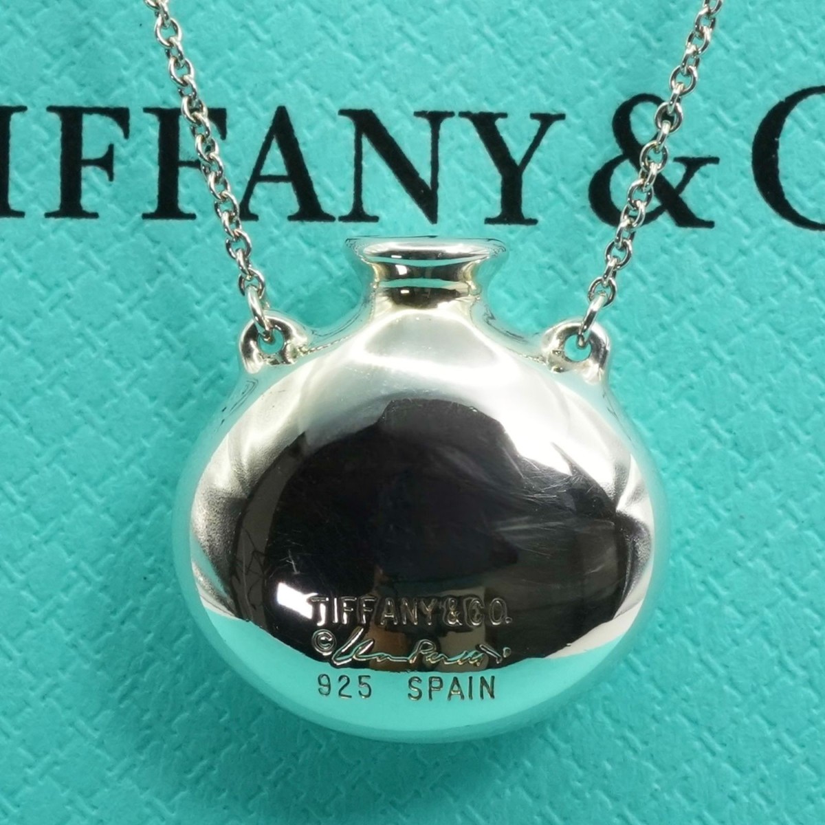 TIFFANY Elsa Peretti Perfume Bottle Necklace 925 Silver 25
