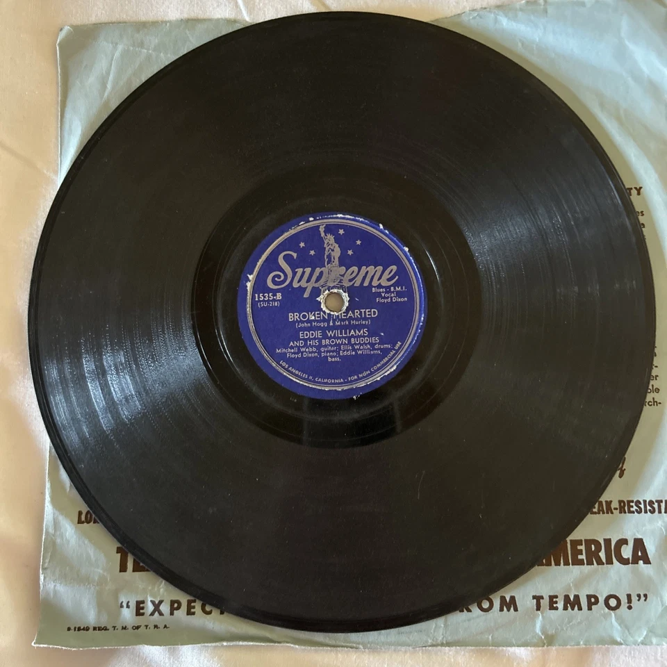 Eddie Williams 78 Red Head N Cadillac / Broken Hearted BROWN BUDDIES Floyd Dixon Foto 4 de 4