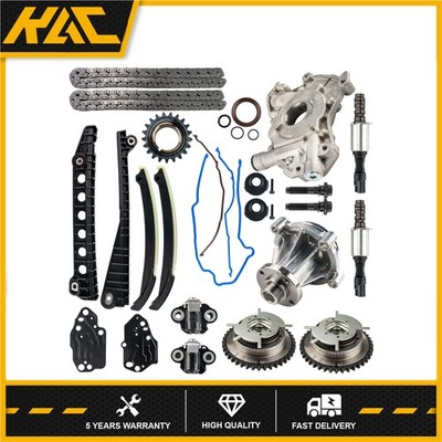 Timing Chain Kit Oil Pump Water Pump VCT Solenoid For 2005-2007 Ford F-150 5.4L