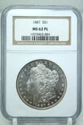 1887 Morgan Silver Dollar NCG MS 62 PL #3001