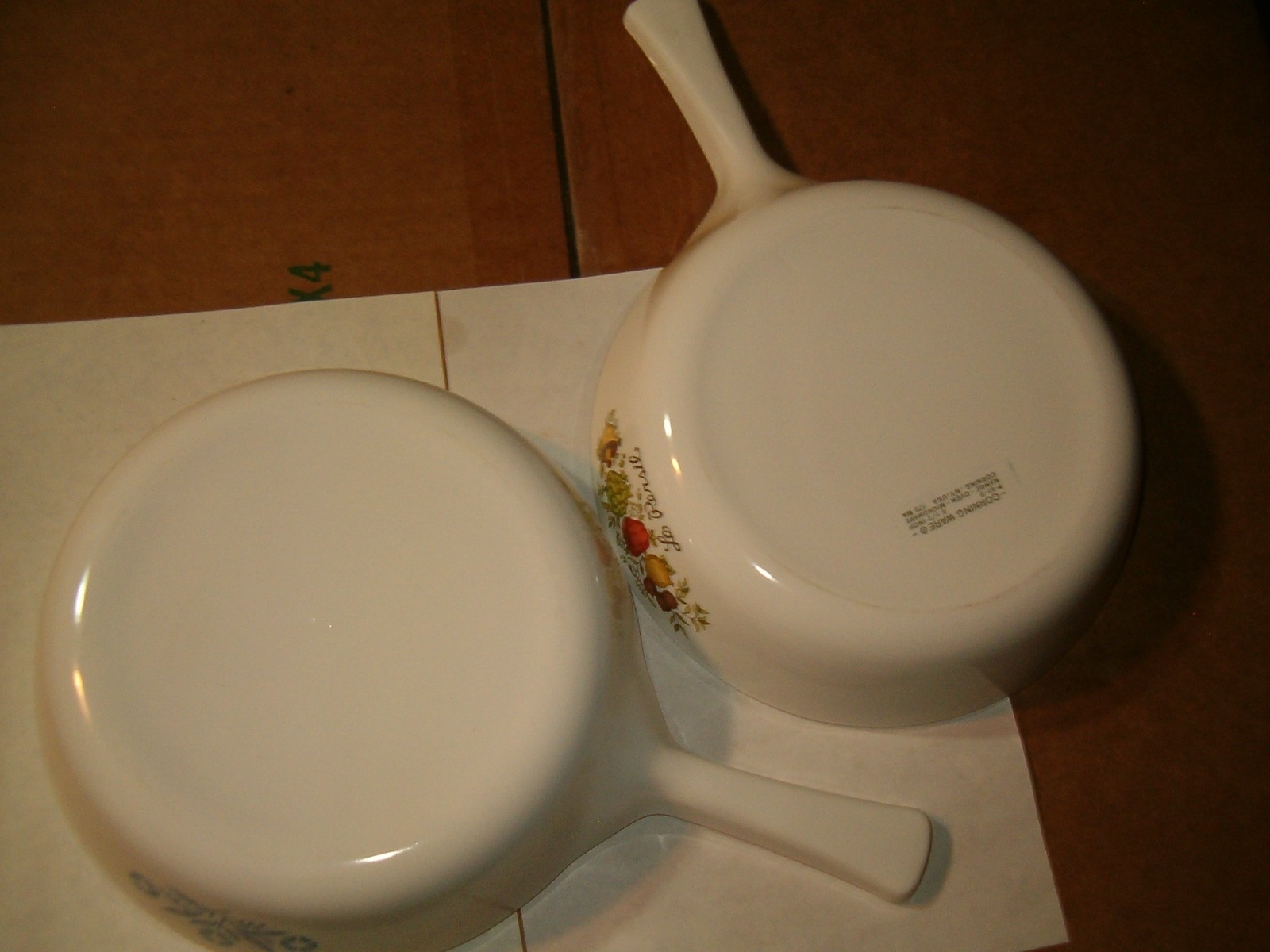 2 Corning Ware P-83 Cornflower & P-83-B Spice Of Life 6 1/2 Inch Skillet No Lids