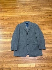 Kenneth Cole Reaction Mens Blazer Jacket Size 40R Gray Wool 2 Button Sport Coat