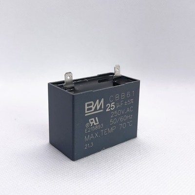 CBB61 25UF 250V 250VAC Motor Run Capacitor for Celling Fan with insert 2 Pins