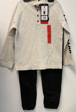 Boys Size 6 CAT Caterpillar 2-Piece Pants Set Long Sleeve Shirt Black Gray